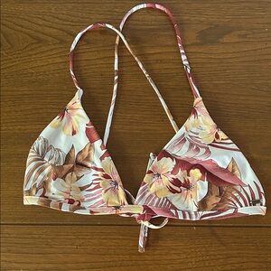 Rip Curl Floral Bikini Top - Red, Yellow, White